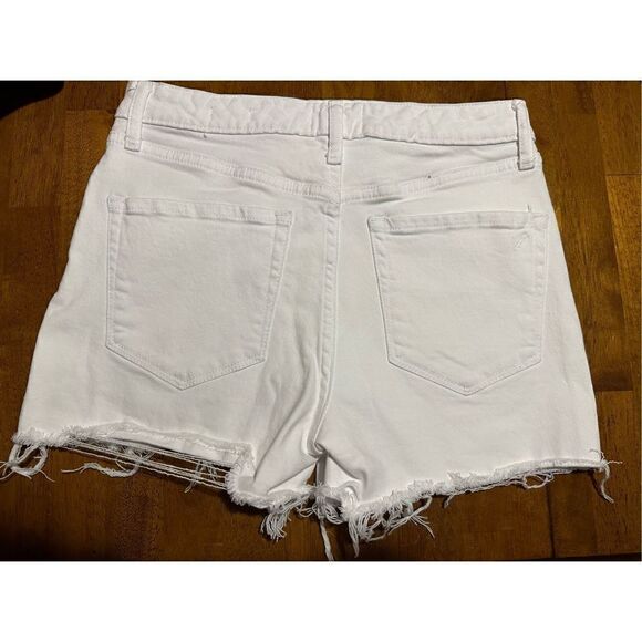 William Rast Womens Cut Off Distressed High Rise White Shorts Stretch Size 27 - Picture 6 of 11